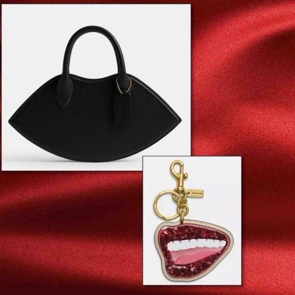 Coach LIP Crossbody/LIP Bag Charm Keychain 2pc Set - Picture 1 of 14